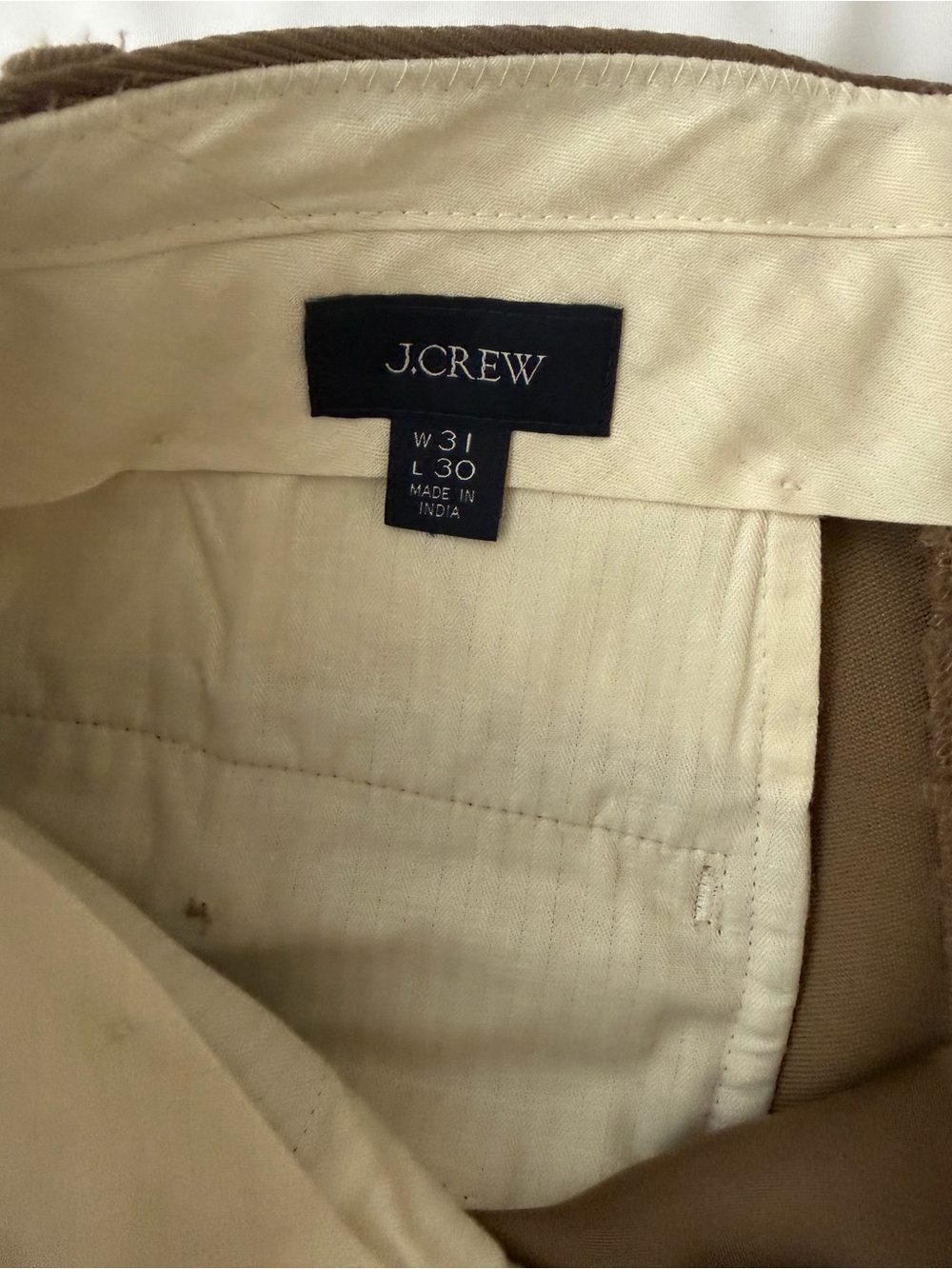 High rise double pleated wide leg tan trousers by J. Crew 100% Italian Wool - Picture 11 of 13